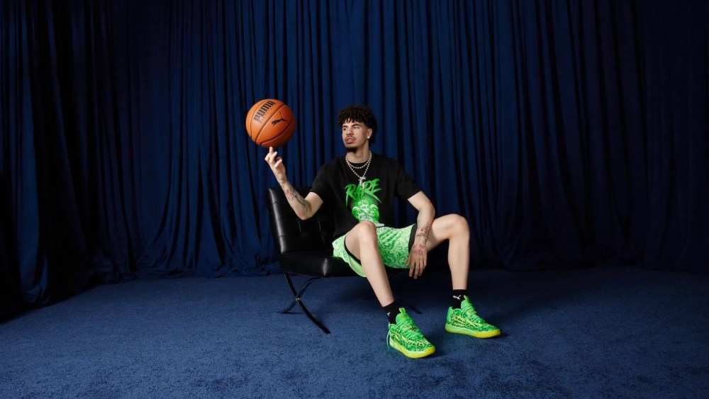 The Puma MB.03 "LaFrancé," a collaboration with LaMelo Ball's lifestyle brand.
