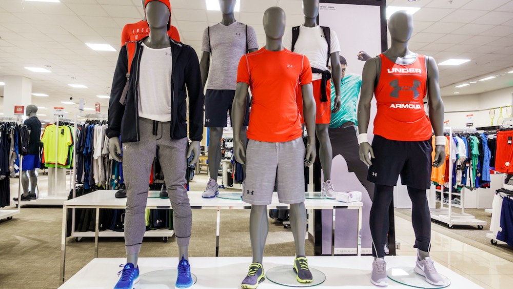 Under Armour products seen in a Jensen Beach, Fla. Macy's store.