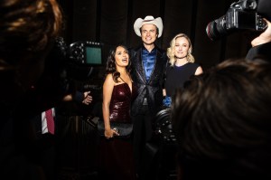 Salma Hayek Pinault, Kimbal Musk and Christiana Musk