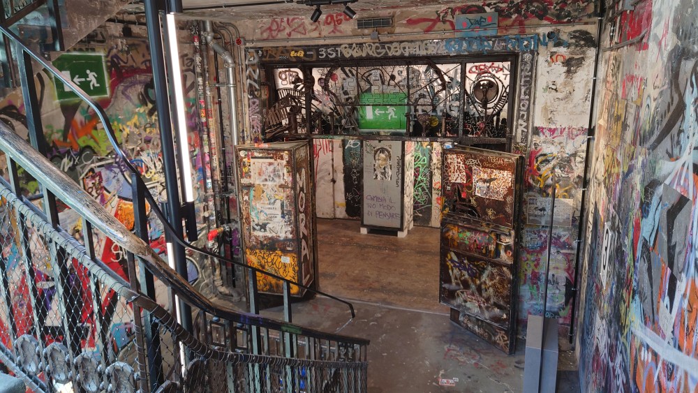 Graffiti inside Fotografiska's new Berlin outpost was under historical protection.