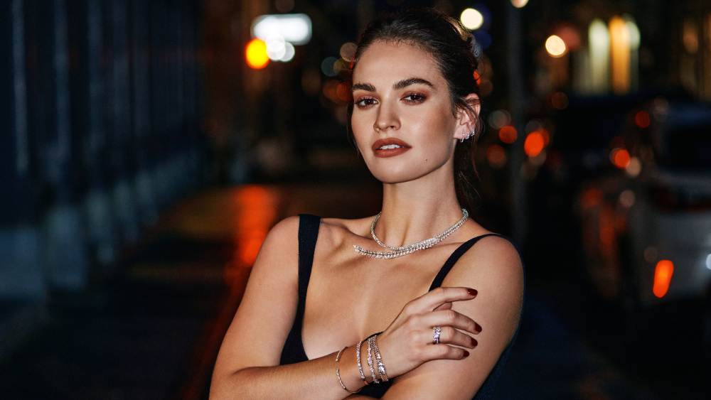 Lily James for the Natural Diamond Council.