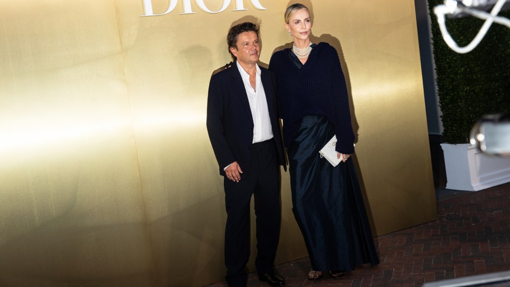 Jean-Michel Othoniel and Charlize Theron