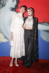 Amy Fine Collins and Stacey Bendet at Alice & Olivia Spring 2024 Ready To Wear Presentation on September 9, 2023 in New York, New York.