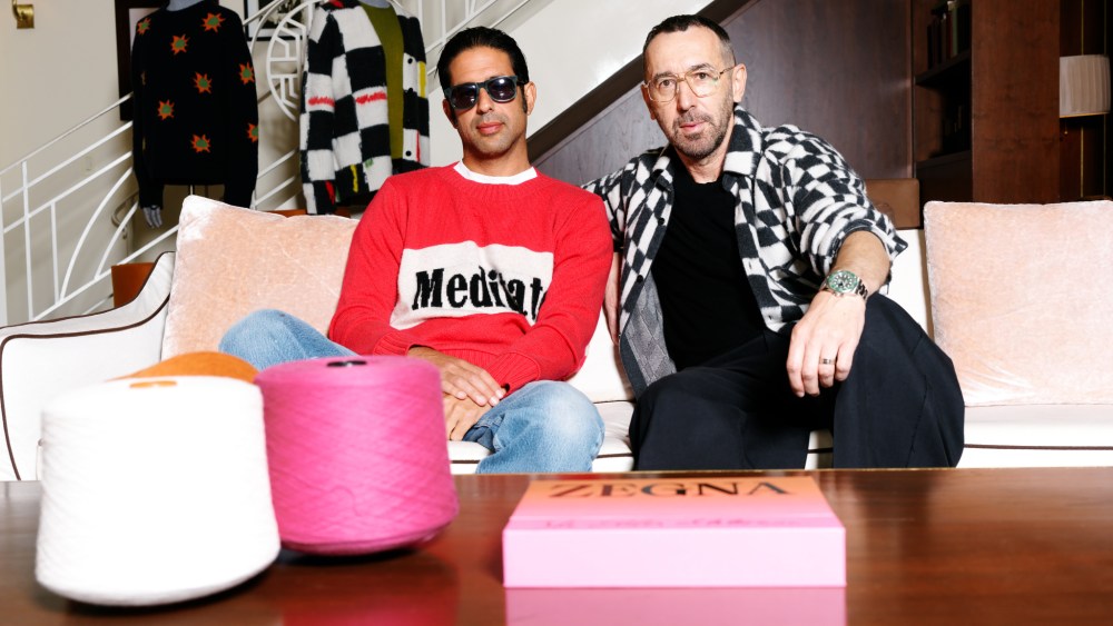 Greg Chait of Elder Statesman and Zegna creative director Alessandro Sartori