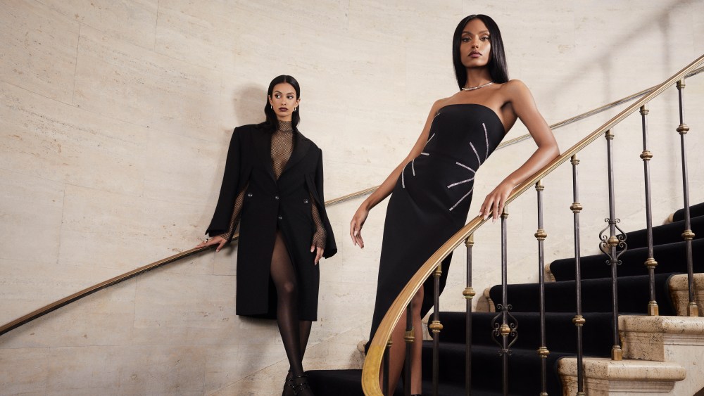 BCBG dress staircase