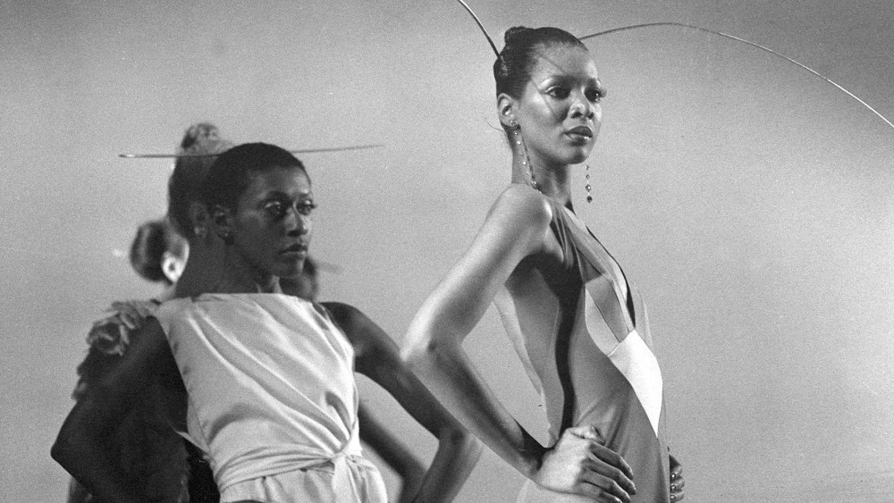 Ramona Saunders and Bethann Hardison model looks at the Battle of Versailles.