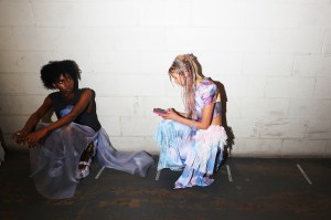 Backstage at Collina Strada RTW Spring 2024