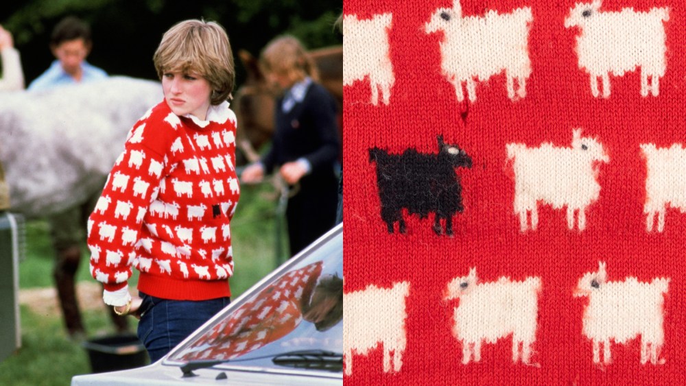 Princess Diana, sheep sweater, Sotheby's