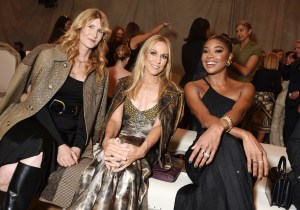 Laura Dern, Sheryl Crow and Gabrielle Union at the Ralph Lauren Spring 2024 Ready To Wear Fashion Show at the Brooklyn Navy Yard on September 8, 2023 in Brooklyn, New York.