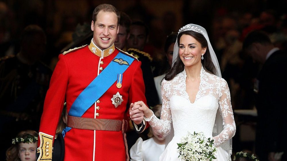 Prince William and Kate Middleton on their wedding day.