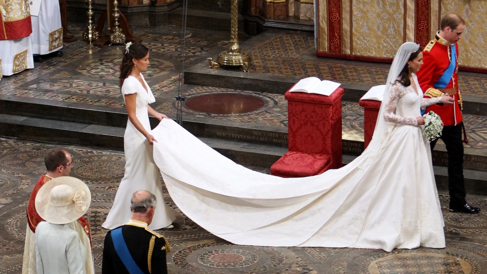 Kate Middleton in her Sarah Burton-designed dress in 2011.