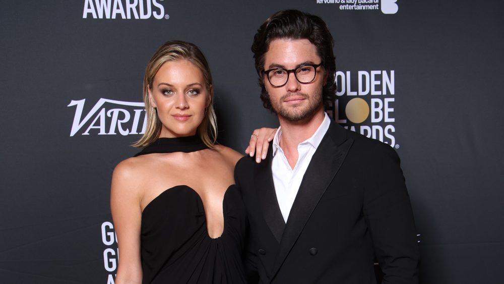Kelsea Ballerini and Chase Stokes at the Variety and Golden Globes party during the 2023 Venice International Film Festival on Aug. 31 in Venice, Italy.