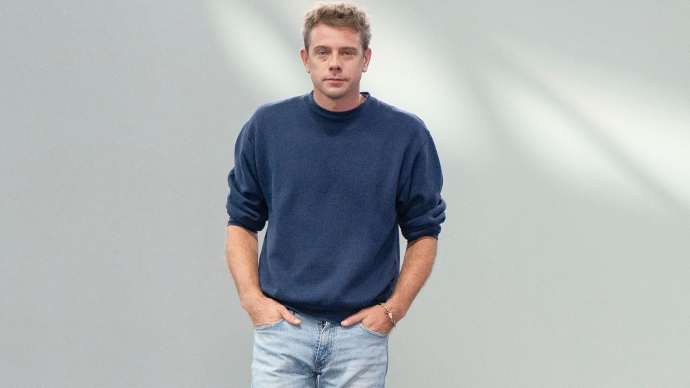 Jonathan Anderson during the JW Anderson spring 2024 fashion show.