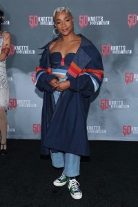 BUENA PARK, CALIFORNIA - SEPTEMBER 23: Tiffany Haddish attends the 50th anniversary of Knott's Scary Farm at Knott's Berry Farm on September 23, 2023 in Buena Park, California. (Photo by Phillip Faraone/Getty Images)