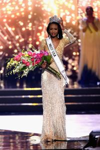 LAS VEGAS, NV - JUNE 05:  Miss District of Columbia USA 2016 Deshauna Barber reacts after being crowned the new Miss USA during the 2016 Miss USA pageant at T-Mobile Arena on June 5, 2016 in Las Vegas, Nevada.  (Photo by Ethan Miller/Getty Images)
