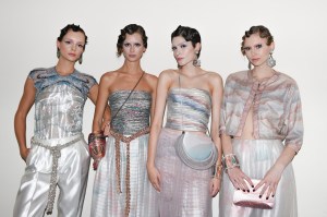 Backstage at Giorgio Armani RTW Spring 2024