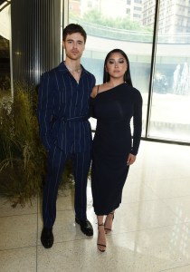 Anthony De La Torre and Lana Condor at the Jason Wu Collection Spring 2024 Ready To Wear Fashion Show on September 10, 2023 in New York, New York.