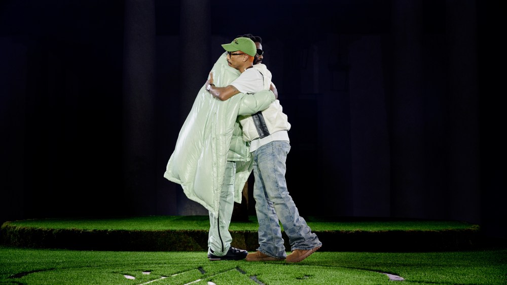 Pharrell Williams and Tobe Nwigwe at the Moncler x Pharrell Williams event in Milan.