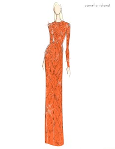 "Our spring 2024 collection is inspired by a recent trip to Morocco. The geometric patterns found in their architecture, the vibrant colors of the souks, and the rich textiles of the region.” — Pamella Roland