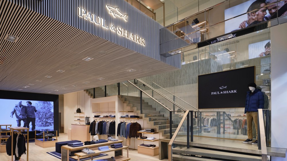 Inside the new Paul&Shark flagship on Regent Street in London.