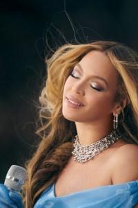 Beyoncé performing in Sunderland on May 23, 2023.