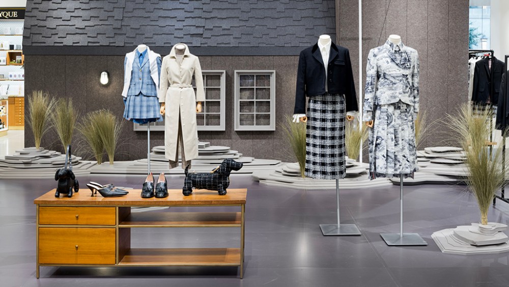 Thom Browne is featured in Nordstrom's Center Stage.