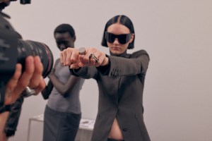 Backstage at Acne RTW Spring 2024