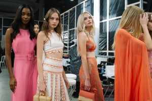 Backstage at Elie Saab RTW Spring 2024