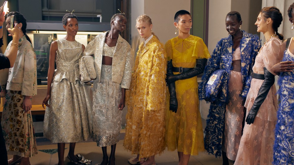 Backstage at Erdem RTW Spring 2024