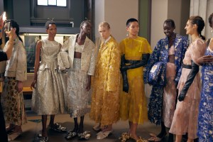 Backstage at Erdem RTW Spring 2024