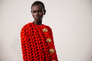Backstage at Loewe Ready To Wear Spring 2024 held at Esplanade Saint Louis on September 29, 2023 in Paris, France.