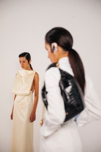 Backstage at Loewe Ready To Wear Spring 2024 held at Esplanade Saint Louis on September 29, 2023 in Paris, France.