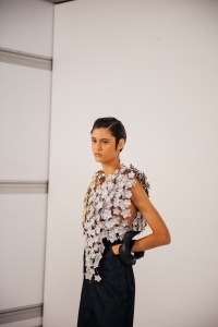 Backstage at Loewe Ready To Wear Spring 2024 held at Esplanade Saint Louis on September 29, 2023 in Paris, France.