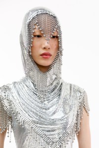 Backstage at Rabanne Ready To Wear Spring 2024 held at Palais de Tokyo on September 28, 2023 in Paris, France.