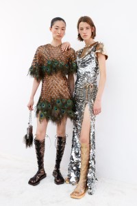 Backstage at Rabanne Ready To Wear Spring 2024 held at Palais de Tokyo on September 28, 2023 in Paris, France.