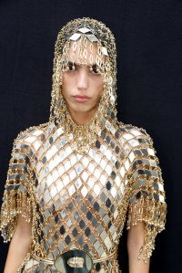 Backstage at Rabanne Ready To Wear Spring 2024 held at Palais de Tokyo on September 28, 2023 in Paris, France.
