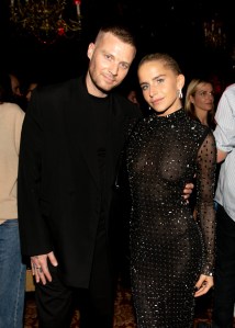 Matthew Williams and Caroline Daur at Carine Roitfeld's 69th Birthday Party on September 27, 2023 in Paris, France.