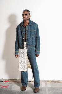 Backstage at Eckhaus Latta Spring 2024