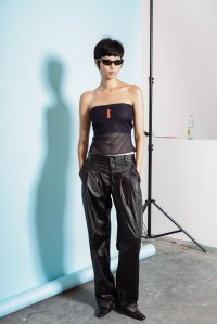 Backstage at Eckhaus Latta Spring 2024