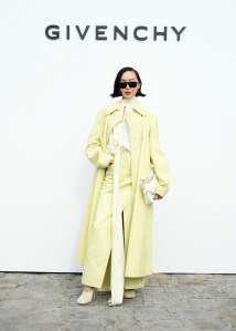 Chriselle Lim at Givenchy Ready To Wear Spring 2024 held at Ecole Militaire on September 28, 2023 in Paris, France.