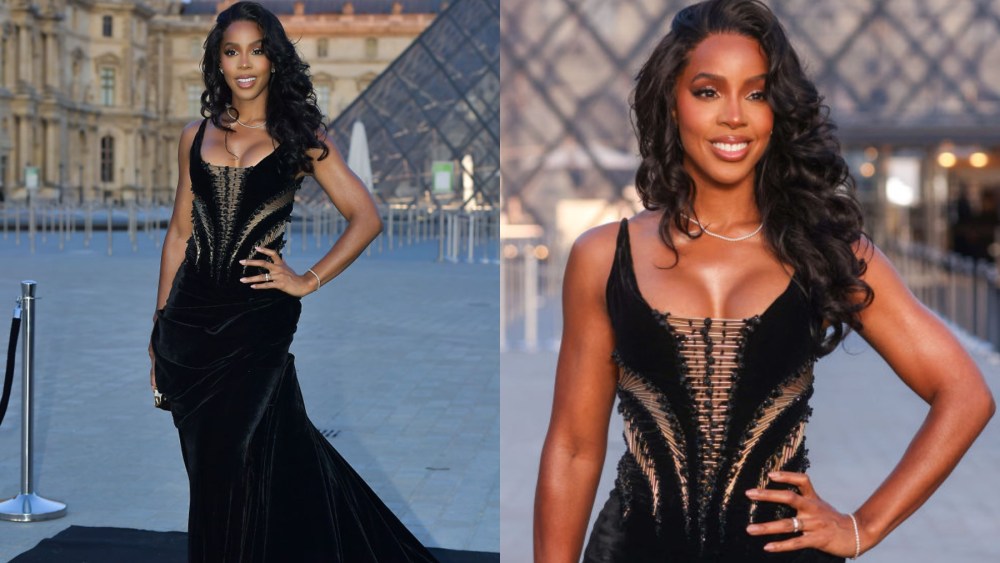 Kelly Rowland at the Lancôme X Louvre photocall on Sept. 26 in Paris.