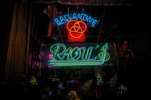 Raoul's sign outside at the Madewell Fall 2023 Runway Show and dinner event.