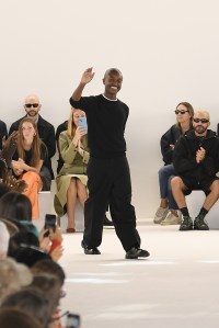 Maximilian Davis on the runway at Ferragamo RTW Spring 2024.