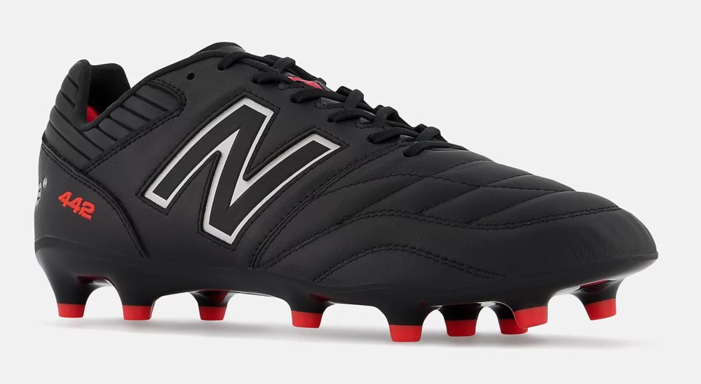 The New Balance 442 V2 PRO FG Cleat, made with kangaroo leather.