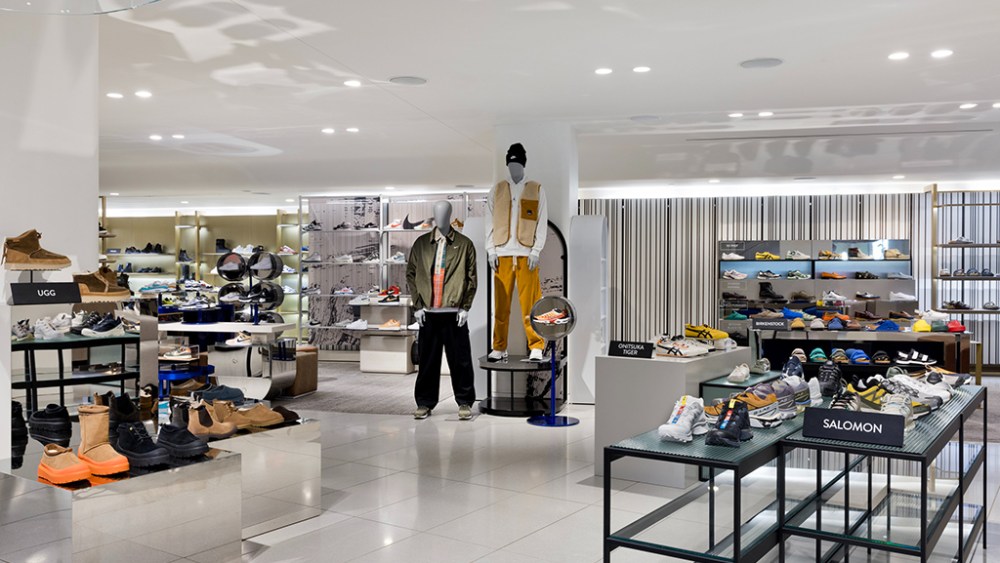 The updated shoe floor at Nordstrom's NYC men's store.