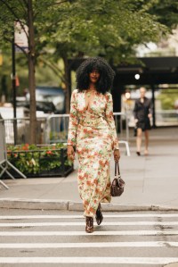 Street style at New York Fashion Week RTW Fall 2023