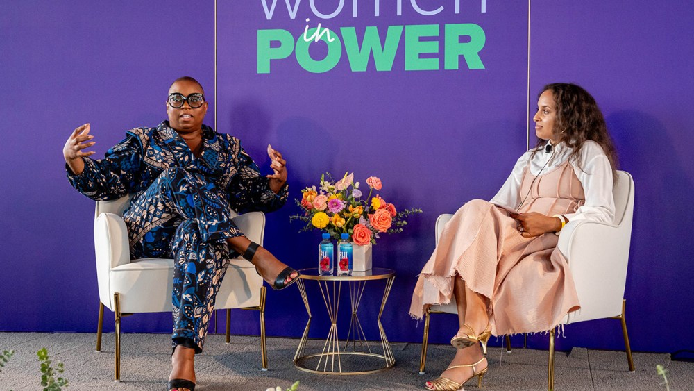 Felecia Hatcher, CEO of Black Ambition, with Tara Donaldson, executive editor, WWD.