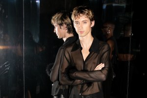 Troye Sivan at the YSL Beauty Party 'MYSLF' as part of Paris Fashion Week on September 27, 2023 in Paris, France.