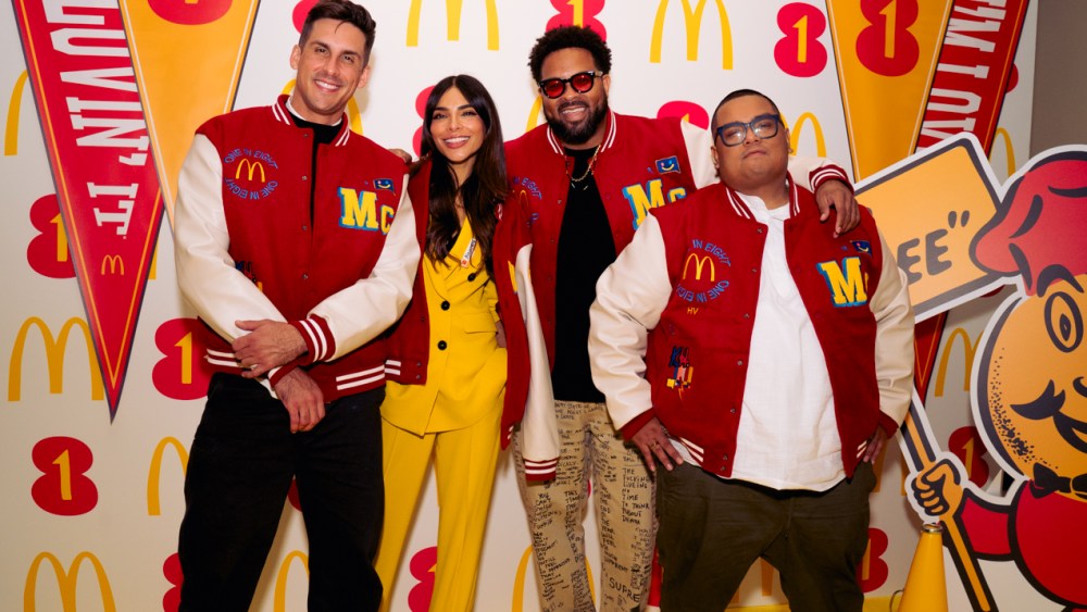 Cody Rigsby, Alejandra Espinoza, Kendall Hurns and Harold Villarosa in the special Letterman jacket.