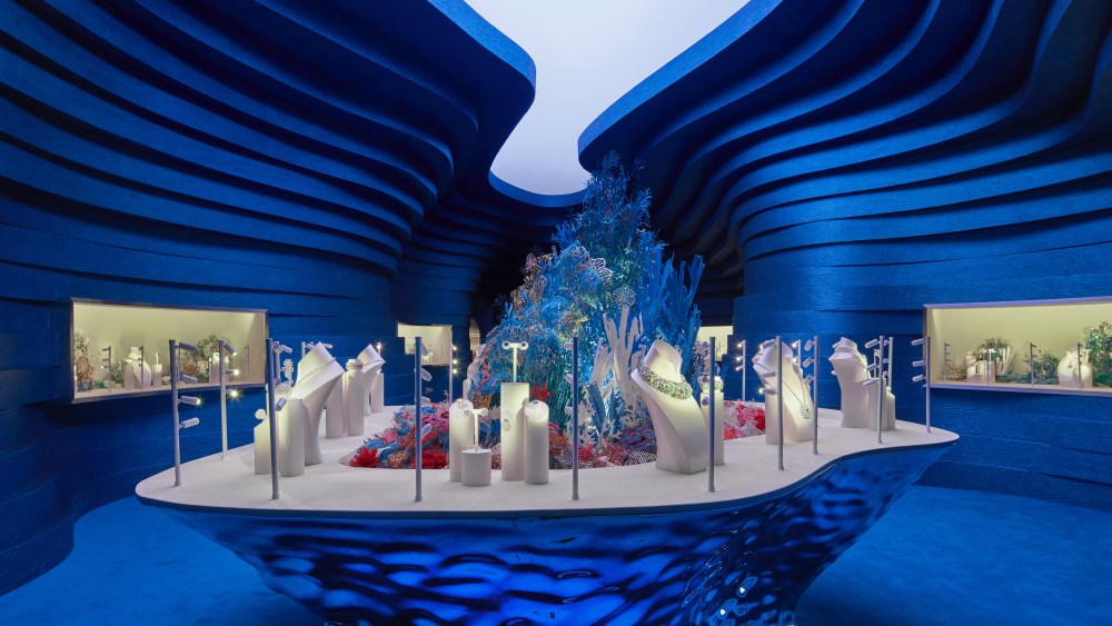 Inside Tiffany & Co.'s Shanghai debut of the Blue Book 2023: Out of the Blue fall expression.